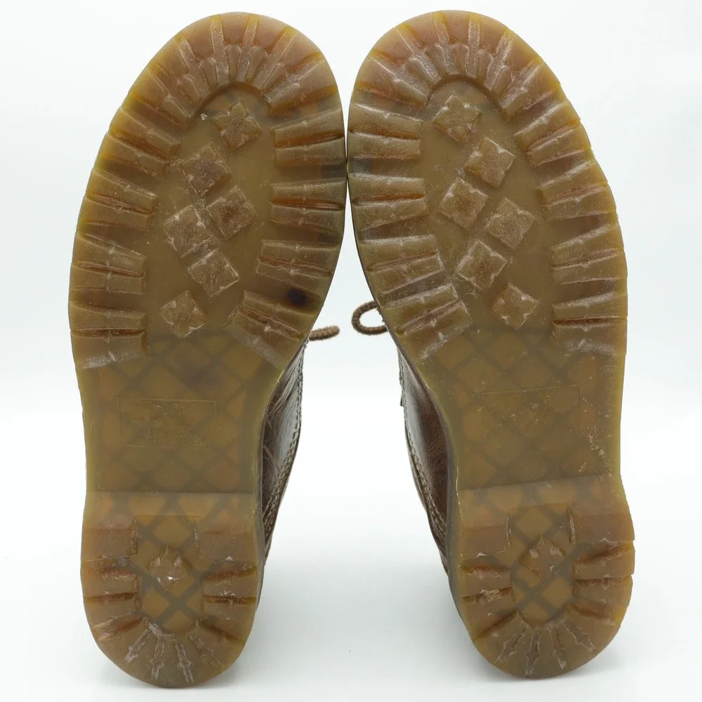 Dr. Martens Keith AW004 Mens 12 Brown Leather Low Top Oxford Shoes AirWair Sole